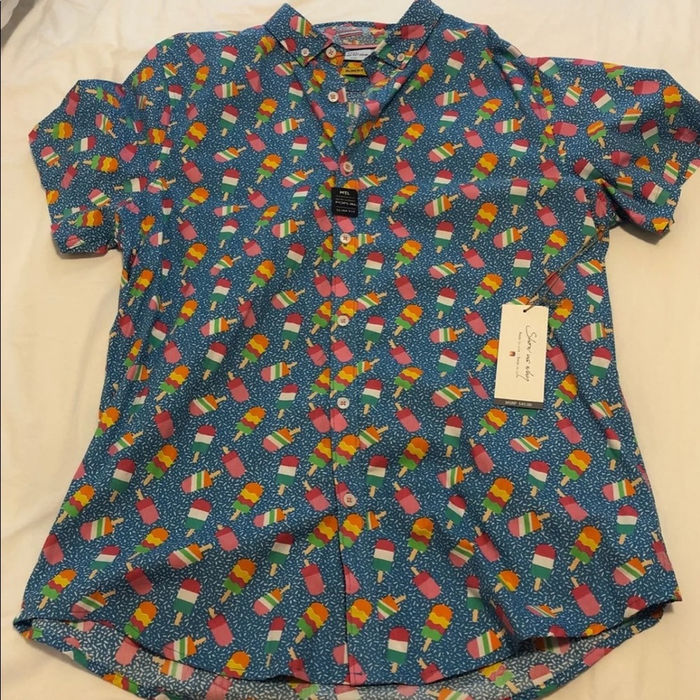Short Sleeve Popsicle Button Down